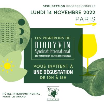Dégustation professionnelle Biodyvin - Paris 2022
